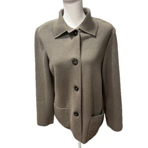 Nino Colombo Brown Cardigan IT Size 42/US 6 Sweater Blazer Merino Wool